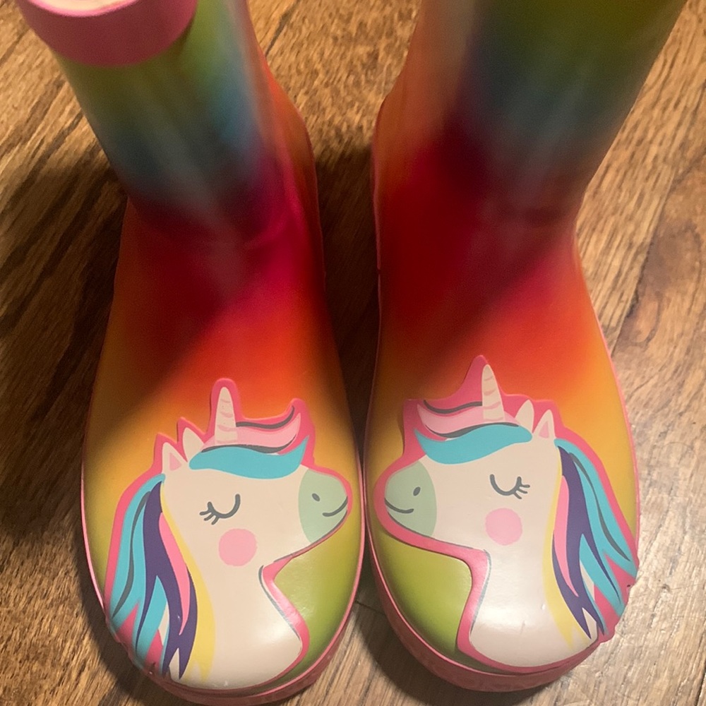 Rainbow unicorn child boots